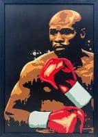 Floyd Mayweather Neon LED Wall Art Canvas with Red Neon Glow - Home Gym Decor