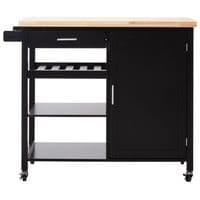 Frankfurt Black Kitchen Trolley – Home Luxe Interior
