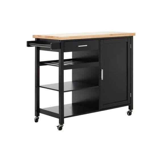 Frankfurt Black Kitchen Trolley – Home Luxe Interior