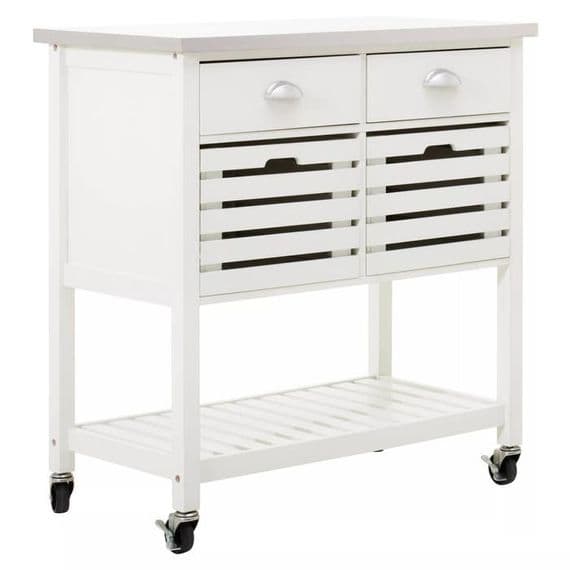 Frankfurt Cream Kitchen Trolley – Home Luxe Interior
