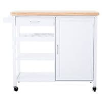 Frankfurt White Kitchen Trolley – Home Luxe Interior