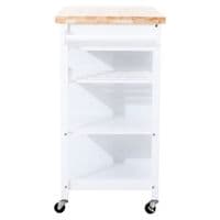Frankfurt White Kitchen Trolley – Home Luxe Interior