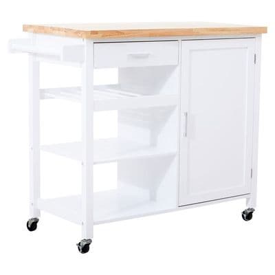 Frankfurt White Kitchen Trolley – Home Luxe Interior