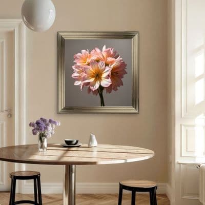 French Velvet Blush in bloom, Peach Flower bunch - Home Luxe Interior