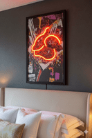 Fried Chicken Neon LED Wall Art - 40x60cm Pop Art Kitchen Decor USB
