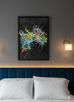 Gaming Controller Blue Neon LED Wall Art - 40x60cm Games Room Decor USB