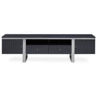 Genoa Hi Gloss Grey Media Unit - Home Luxe Interior