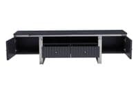 Genoa Hi Gloss Grey Media Unit - Home Luxe Interior