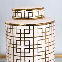 Geo 20.6cm Ginger Jar Champagne Gold