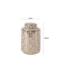 Geo 20.6cm Ginger Jar Champagne Gold