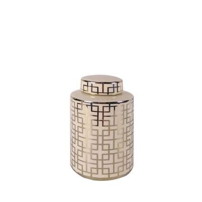 Geo 20.6cm Ginger Jar Champagne Gold
