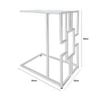 Geo Silver Chrome Glass Top Sofa Table - Home Luxe Interior