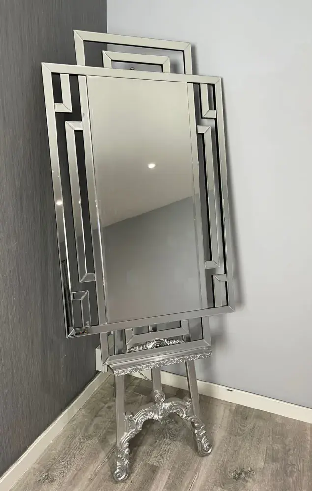 Geometric Border Wall Mirror 80Cm X 137Cm