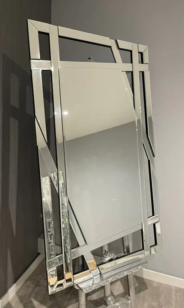 Geometric Slant Border Wall Mirror 80Cm X 137Cm