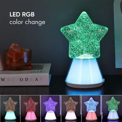 Glitter Star Décor Lamp with LED RGB Color Change (USB)