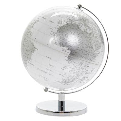 Globe Rotating Silver & White