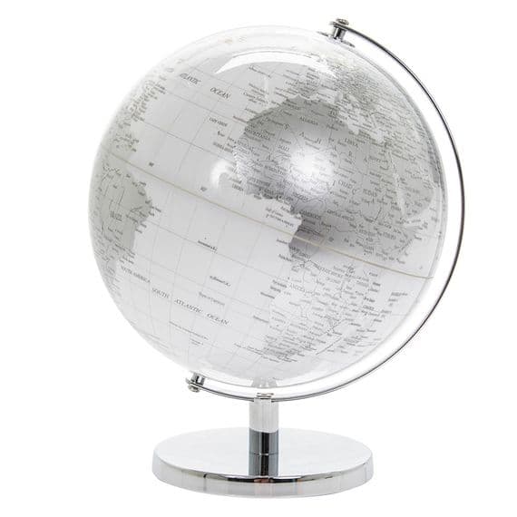 Globe Rotating Silver & White