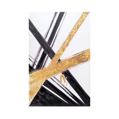 Gold & Black Abstract Wall Art 80x120cm