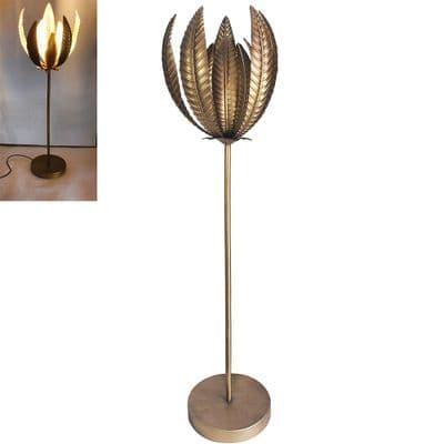 GOLD LEAF METAL TABLE LAMP