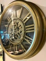 Gold Moving Cog Gears Clock 54cm