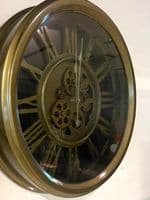 Gold Moving Cog Gears Clock 54cm