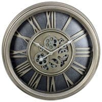Gold Moving Cog Gears Clock 54cm
