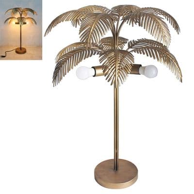 GOLD PALM TREE TABLE LAMP  🌴