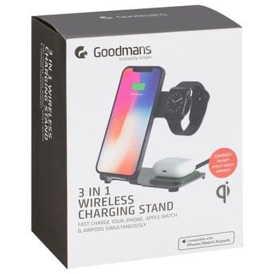 Goodmans 3-in-1 Wireless Charging Stand 📱⌚🎧