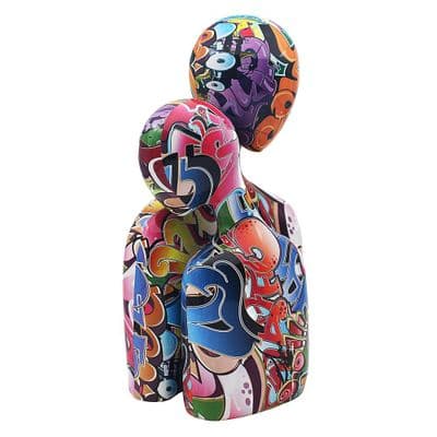 GRAFFITI EMBRACE SET OF 2 STATUE
