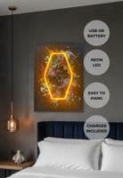 Graffiti Watch Neon LED Wall Art - 40x60cm Pop Art Canvas USB
