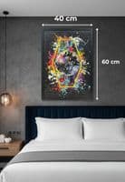 Graffiti Watch Neon LED Wall Art - 40x60cm Pop Art Canvas USB