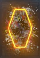 Graffiti Watch Neon LED Wall Art - 40x60cm Pop Art Canvas USB