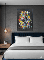 Graffiti Watch Neon LED Wall Art - 40x60cm Pop Art Canvas USB