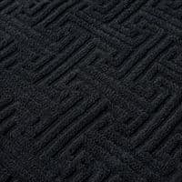 Greek Style Black Rug 160x230cm | Washable Anti-Slip Living Room Carpet