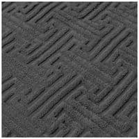 Greek Style Charcoal Rug 160x230cm | Washable Anti-Slip Living Room Rug