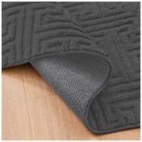 Greek Style Charcoal Rug 160x230cm | Washable Anti-Slip Living Room Rug