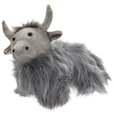 Grey Highland Cow Doorstop