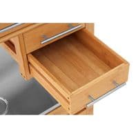 Harlow Bamboo Four Drawer Kitchen Trolley – Home Luxe Interior