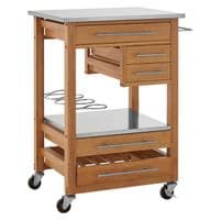 Harlow Bamboo Four Drawer Kitchen Trolley – Home Luxe Interior