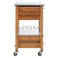 Harlow Bamboo Four Drawer Kitchen Trolley – Home Luxe Interior