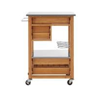 Harlow Bamboo Four Drawer Kitchen Trolley – Home Luxe Interior