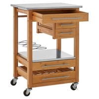 Harlow Bamboo Four Drawer Kitchen Trolley – Home Luxe Interior