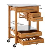 Harlow Bamboo Four Drawer Kitchen Trolley – Home Luxe Interior