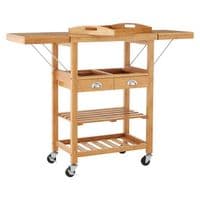 Harlow Bamboo Kitchen Trolley – Home Luxe Interior