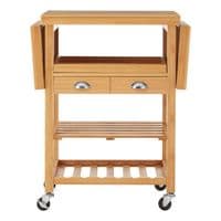 Harlow Bamboo Kitchen Trolley – Home Luxe Interior