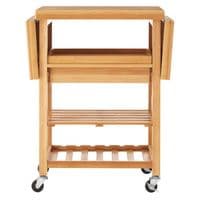 Harlow Bamboo Kitchen Trolley – Home Luxe Interior