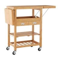 Harlow Bamboo Kitchen Trolley – Home Luxe Interior