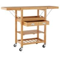 Harlow Bamboo Kitchen Trolley – Home Luxe Interior