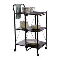 Harlow Black Rectangular Folding Kitchen Trolley – Home Luxe Interior