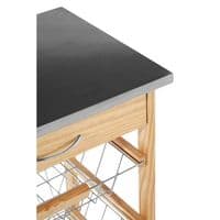 Harlow Glenn 3 Wire Baskets Pinewood Kitchen Trolley – Home Luxe Interior